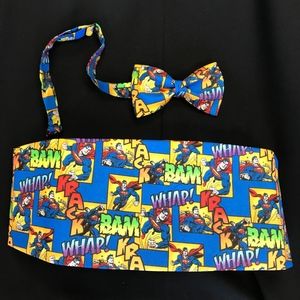 Superman Tuxedo Cummerbund and Bow Tie Set